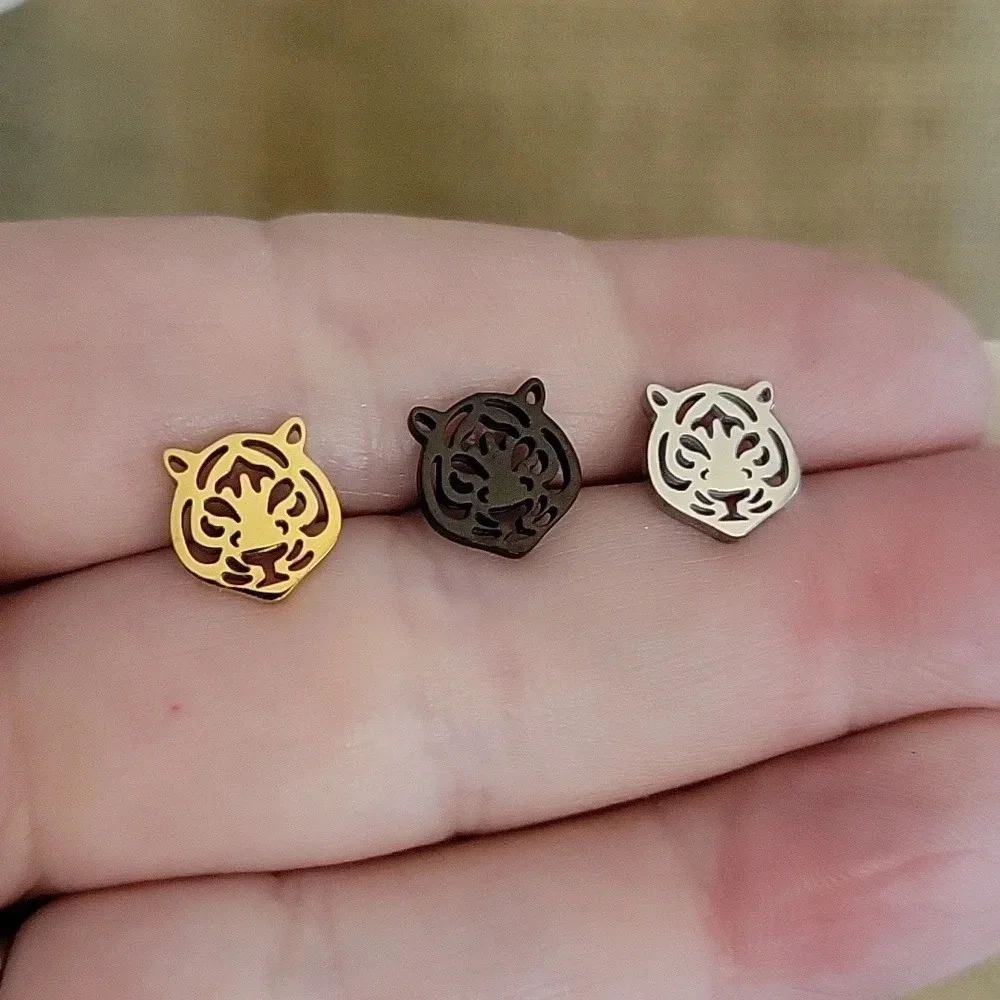 Tiger Stud Earrings, choice of color